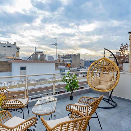 Pomegranate Luxury Penthouse Maisonette With Beautiful Terrace & Free Parking By Binobi ! Szaloniki Kültér fotó